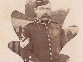 1898 Herbert Gunston head of Fressingfield school in uniform